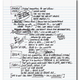 A page from one of "Weird Al's" notebooks illustrates the creative process behind his latest work, a satiric attack on corporate America that critic Dr. Demento described as "wacky and devastating."